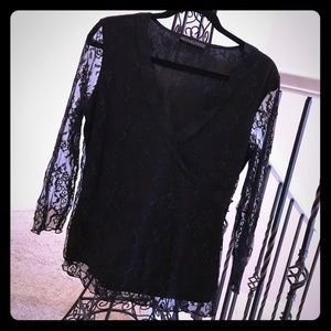 💥Black lace top